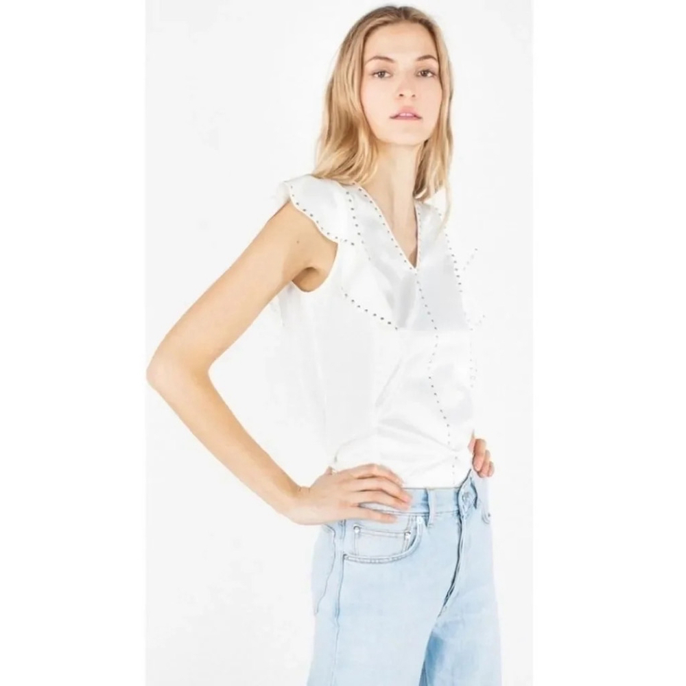 GENERATION Love Jordyn Stud Top White Sz S